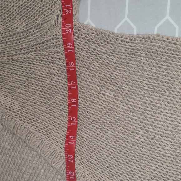 Plus Ramie/Cotton Cardigan Sweater, Lane Bryant 18/20, Taupe - Picture 11 of 11